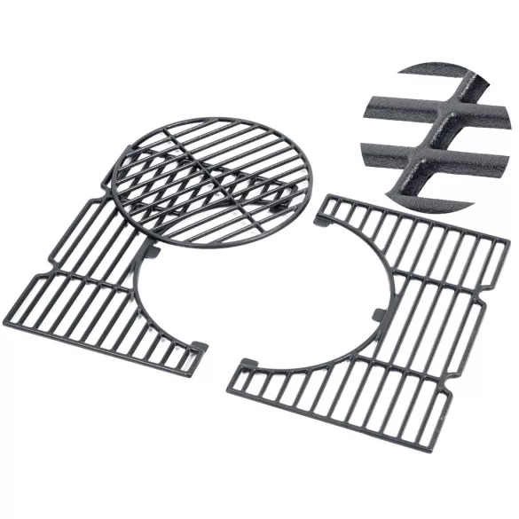 Faszenes grill, Berdsen, BD-893, fekete, acél, 122 x 122,5 x 67 cm, kéménnyel, beépített hőmérő, öntöttvas rács: 57 x 41,5 cm, kerekek