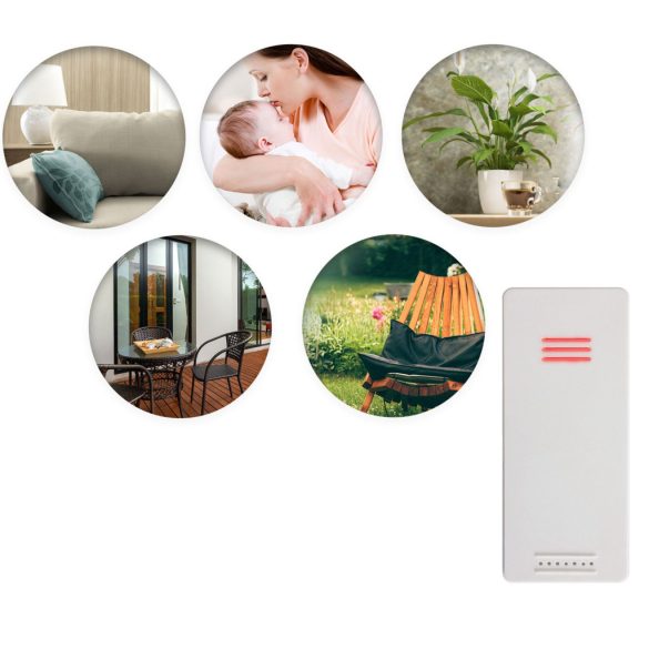 Időjárás állomás, Berdsen BD-903, ezüst, vezeték nélküli, kijelzős, külső érzékelővel, 60 m hatótáv, ébresztőóra, hőmérséklet