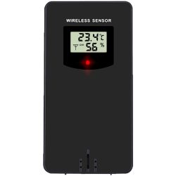   Időjárás állomás külső érzékelő, Berdsen BD-920, fekete, vezeték nélküli, 433,92 MHz, 60 m hatótáv, elemes (2 × AA, nem tartozék), kompatibilis: Berdsen BD-904/BD-902/BD-901