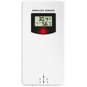 Időjárás állomás külső érzékelő, Berdsen BD-920, fehér, vezeték nélküli, 433,92 MHz, 60 m hatótáv, elemes (2 × AA, nem tartozék), kompatibilis: Berdsen BD-904/BD-902/BD-901