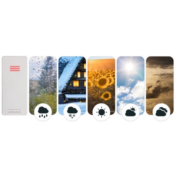 Időjárás állomás külső érzékelő, Berdsen BD-921, fehér, vezeték nélküli, 433,92 MHz, 60 m hatótáv, elemes (2 × AAA, nem tartozék), kompatibilis: Berdsen BD-903