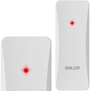 Időjárás állomás külső érzékelő, BALDR, fehér, vezeték nélküli, 433,92 MHz, 60 m hatótáv, elemes (2 × AA, nem tartozék), kompatibilis: Berdsen BD-910/BD-907/BD-908/BD-909/BD-906