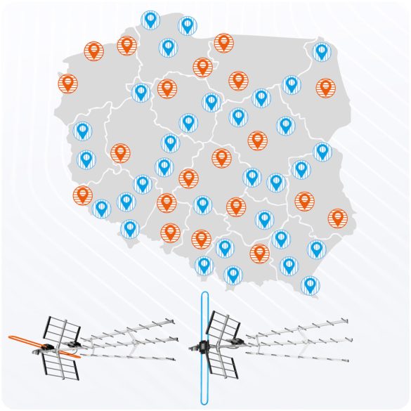 TV antenna, Berdsen BD-952, ezüst, kültéri, 4K Ultra HD kompatibilis, VHF + UHF, DVB-T/T2, LTE szűrős, 13-15 dB erősítés, 80 km hatótáv