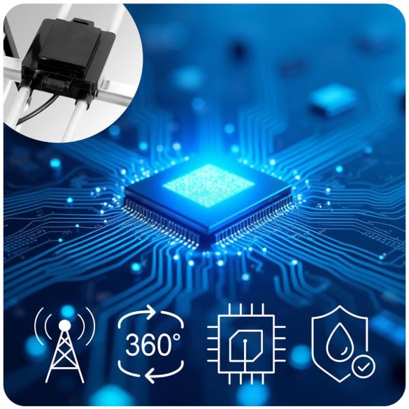 TV antenna, Berdsen BD-953, ezüst, kültéri, 4K Ultra HD kompatibilis, VHF + UHF, DVB-T/T2, LTE szűrős, 13-15 dB erősítés, 80 km hatótáv