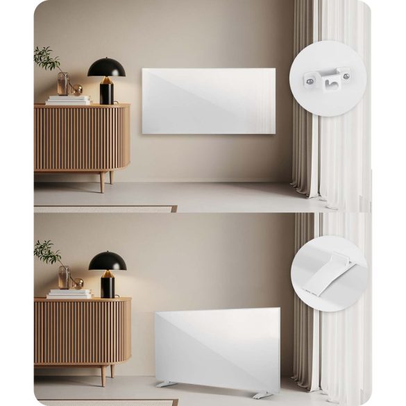 Elektromos fűtőpanel, Berdsen, BD-983, 720 W, 120 x 60 x 1 cm, Wi-Fi (Tuya) alkalmazás, távirányító, érintőpaneles, termosztát, időzítő 1–9 óra, túlmelegedés-védelem