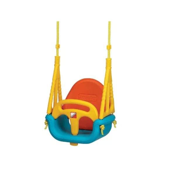 Gyerek hinta, Ricokids, kék/narancssárga/sárga, kötélmagasság: 130-160 cm, átalakítható, teherbírás: 30 kg, téglalap alakú