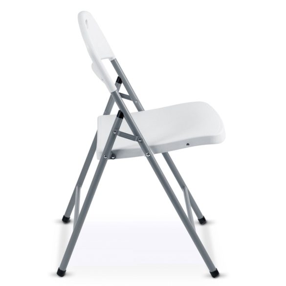 Kerti szék, Plonos Sofotel PL-404, fehér, acél keret, PE, összecsukható, 200 kg teherbírás, 2 db-os szett