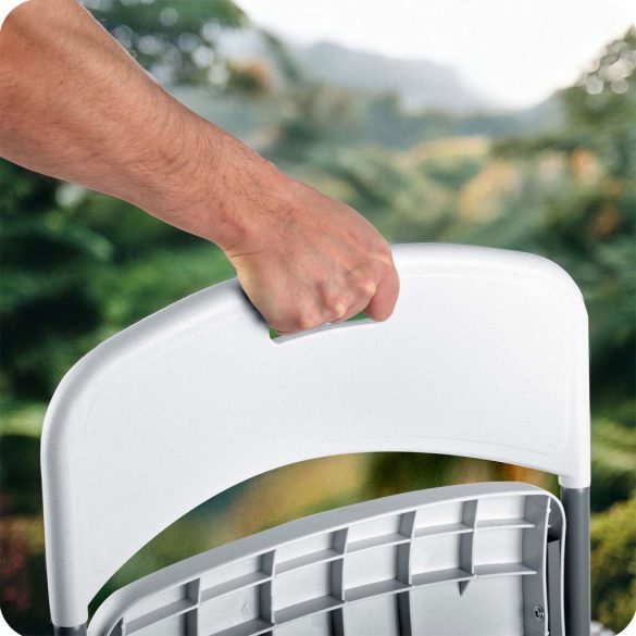 Kerti szék, Plonos Sofotel PL-404, fehér, acél keret, PE, összecsukható, 200 kg teherbírás, 2 db-os szett