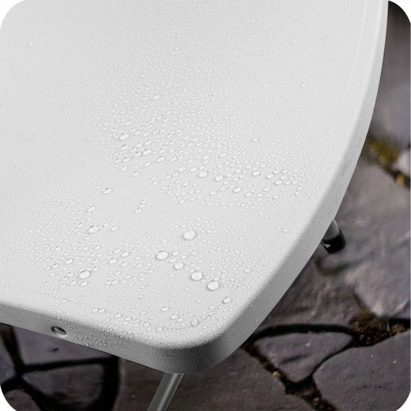 Kerti szék, Plonos Sofotel PL-404, fehér, acél keret, PE, összecsukható, 200 kg teherbírás, 2 db-os szett