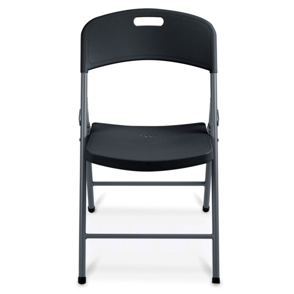 Kerti szék, Plonos Sofotel PL-404, fekete, acél keret, PE, összecsukható, 200 kg teherbírás, 2 db-os szett