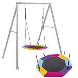   Fészekhinta, Intex 44112, átmérő: 102 cm, színes, horganyzott acél állvány, állítható kötélmagasság, teherbírás: 150 kg, kerek