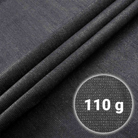 Árnyékoló háló medence fölé, kerítésre, Plonos 454300, 1,5 x 50 m, szürke, HDPE, 110 g/m2, 80% árnyékolás, UV-álló, 50 db rögzítő klipsz