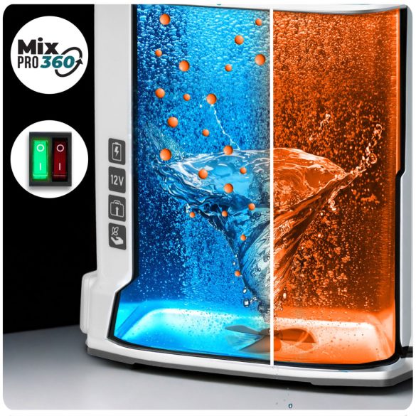 Akkumulátoros permetező, Plonos PL-603, fehér, 16 l, háti pántos, 12 V 8,0 Ah, 5 fúvóka, PE tartály, akkumulátorral és töltővel