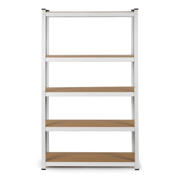 Műhelypolc, Humberg 4841, fehér, 150 x 75 x 30 cm, 5 polcos, acél, MDF polclapok, állítható polcmagasság, teherbírás: 125 kg/polc