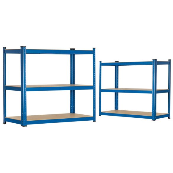 Műhelypolc, Humberg 4842, kék, 150 x 75 x 30 cm, 5 polcos, acél, MDF polclapok, állítható polcmagasság, teherbírás: 125 kg/polc