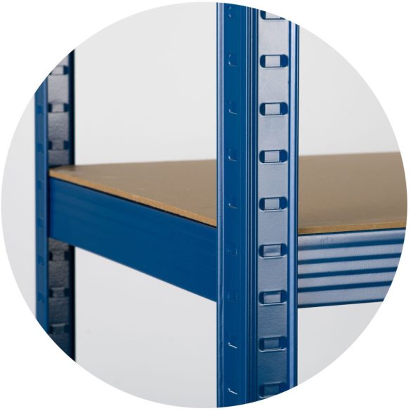 Műhelypolc, Humberg 4845, kék, 180 x 90 x 30 cm, 5 polcos, acél, MDF polclapok, állítható polcmagasság, teherbírás: 175 kg/polc