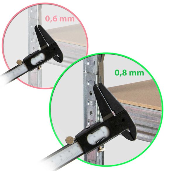 Műhelypolc, Humberg 4846, ezüst, 180 x 90 x 40 cm, 5 polcos, acél, MDF polclapok, állítható polcmagasság, teherbírás: 265 kg/polc