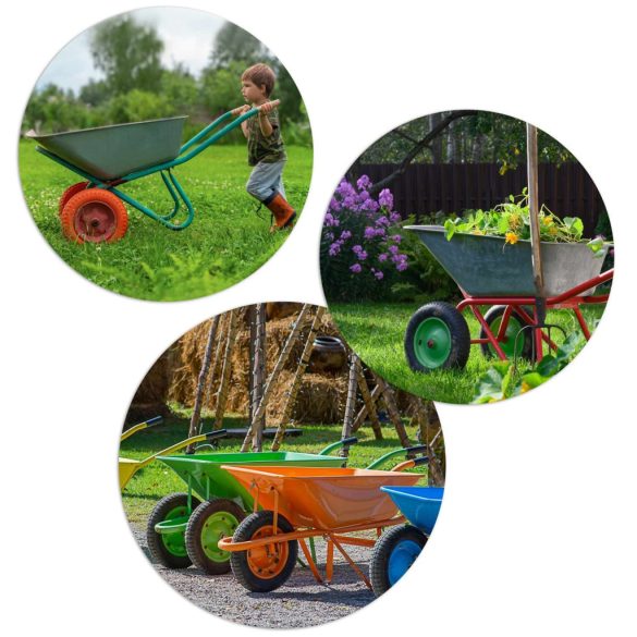 Talicskakerék, Humberg, fekete, 3.00-4 méret, 26 cm átmérő, 7,5 cm szélesség, 1,6 cm tengelyfurat, poliuretán hab, golyóscsapágyas