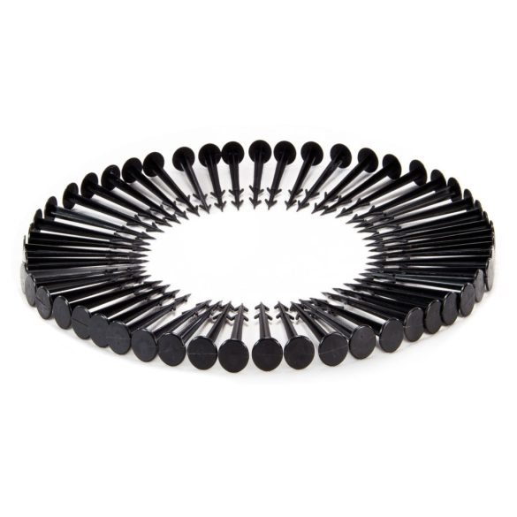 Talajtakaró geotextília, Plonos, 1 x 50 m, fekete, nem szőtt, 150 g/m2, tekercs, 50 db rögzítő tüskével, 3% UV-védelem