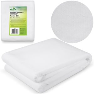 Talajtakaró agrotextília, Plonos, 1,6 x 2 m, fehér, nem szőtt, 50 g/m2, szélálló, fagyálló, UV-védelem