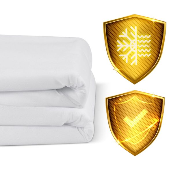 Talajtakaró agrotextília, Plonos, 1,6 x 2 m, fehér, nem szőtt, 50 g/m2, szélálló, fagyálló, UV-védelem