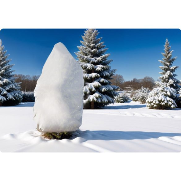 Talajtakaró agrotextília, Plonos, 1,6 x 2 m, fehér, nem szőtt, 50 g/m2, szélálló, fagyálló, UV-védelem