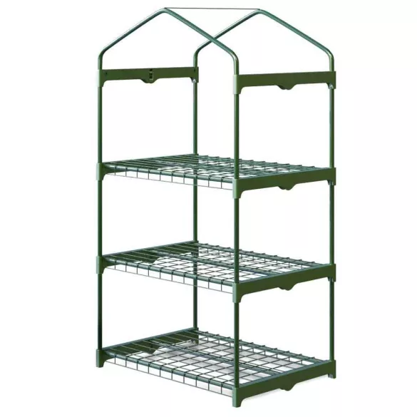 Melegágy, Plonos 4921, 69 x 49 x 125 cm, átlátszó, PVC 110 g/m2 borítás, acél váz, UV-álló, vízálló, cipzáras ajtó