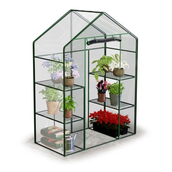 Melegágy, Plonos 4922, 140 x 71 x 195 cm, átlátszó, PVC 110 g/m2 borítás, acél váz, UV-álló, vízálló, cipzáras ajtó