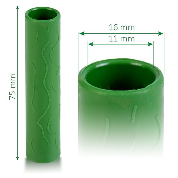 Növénytámasz csatlakozó, Plonos PL-941, zöld, átmérő: 1,1 cm, egyenes, PE műanyag, 10 db-os csomag