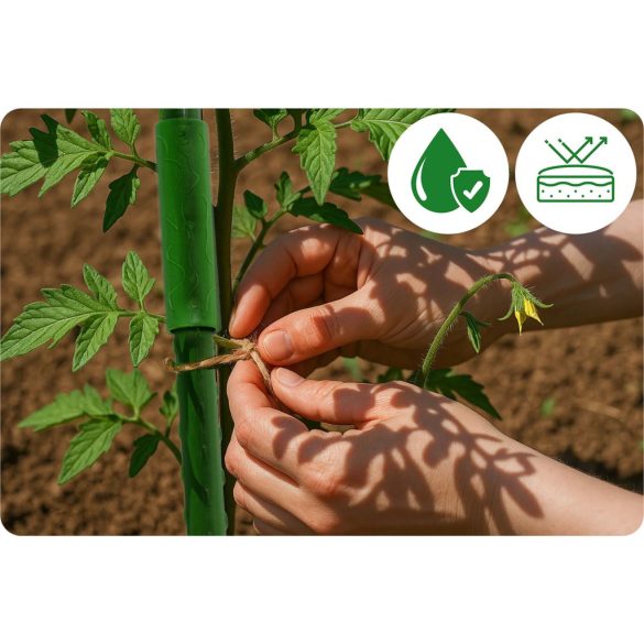 Növénytámasz csatlakozó, Plonos PL-941, zöld, átmérő: 1,1 cm, egyenes, PE műanyag, 10 db-os csomag