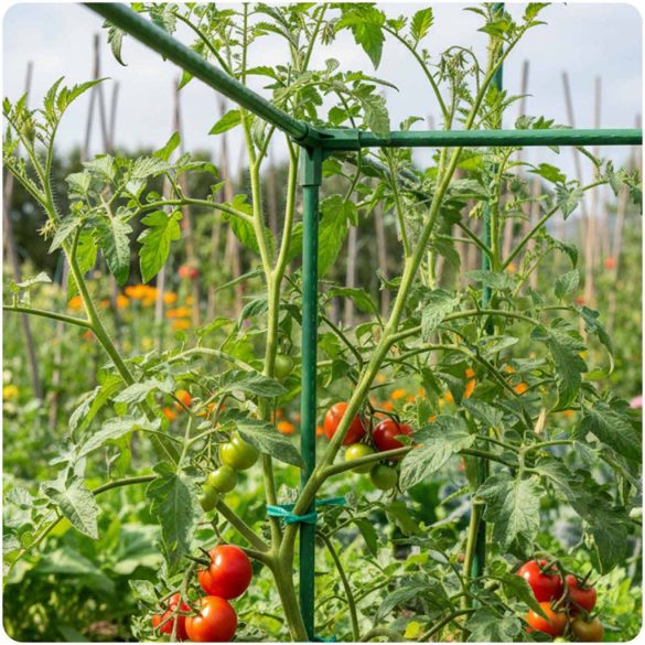 Növénytámasz csatlakozó, Plonos PL-941, zöld, átmérő: 1,1 cm, 3-as típus, 40 mm magas, PE műanyag, 4 db-os csomag