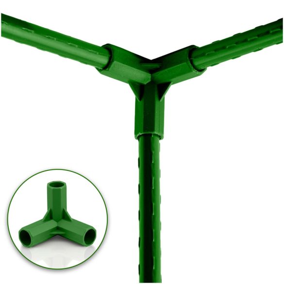 Növénytámasz csatlakozó, Plonos PL-941, zöld, átmérő: 1,1 cm, 3-as típus, 40 mm magas, PE műanyag, 4 db-os csomag