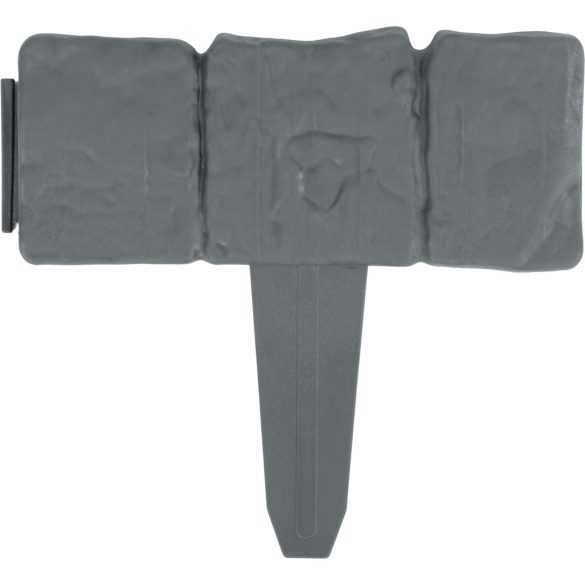 Kerti szegély, Plonos PL-962, szürke, 25,5 x 23 cm, összekapcsolható, 250 cm hossz, polipropilén (PP) műanyag, 10 panel/csomag