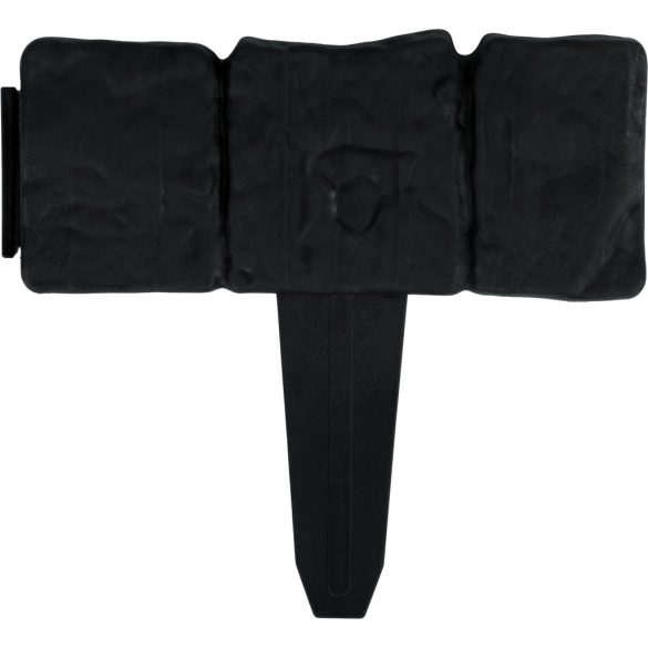 Kerti szegély, Plonos PL-962, antracit, 25,5 x 23 cm, összekapcsolható, 250 cm hossz, polipropilén (PP) műanyag, 10 panel/csomag