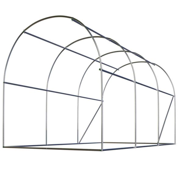 Fóliasátor cserefólia, Plonos 4971-F, fehér, 200 x 350 x 200 cm, bejárható, 7 m2, UV4 védelem, 140 g/m2 PE fólia, 6 ablak, szúnyoghálóval, cipzáras bejárat