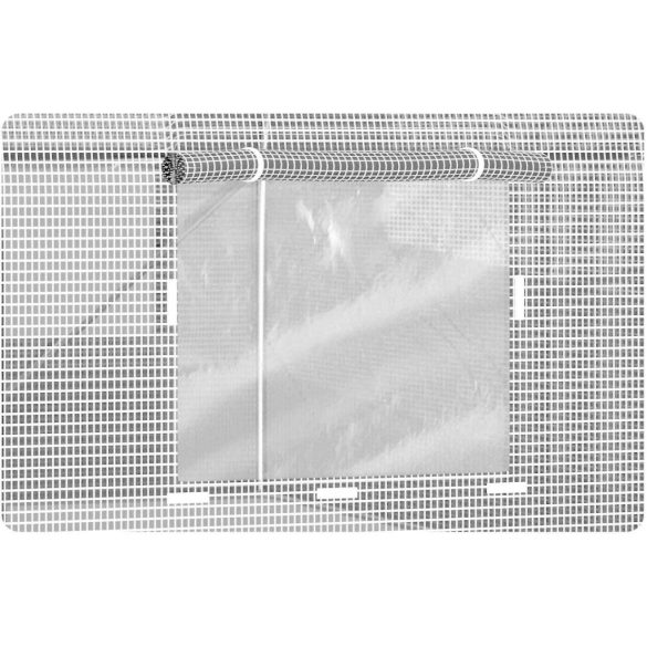 Fóliasátor cserefólia, Plonos 4971-F, fehér, 200 x 350 x 200 cm, bejárható, 7 m2, UV4 védelem, 140 g/m2 PE fólia, 6 ablak, szúnyoghálóval, cipzáras bejárat