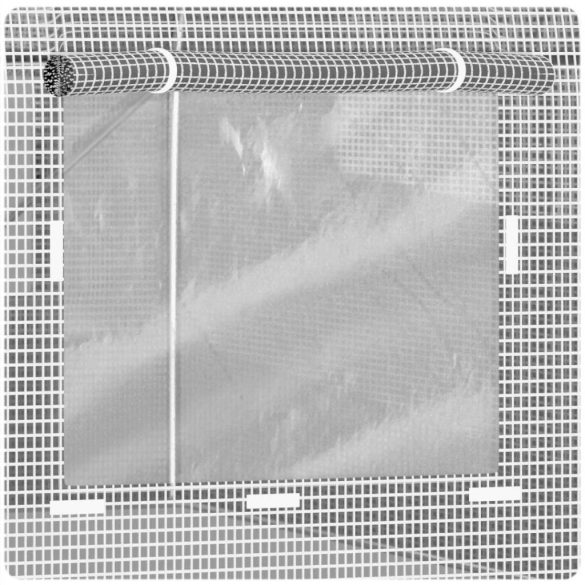 Fóliasátor cserefólia, Plonos 4977-F, fehér, 300 x 600 x 200 cm, bejárható, 18 m2, UV4 védelem, 140 g/m2 PE fólia, 12 ablak, szúnyoghálóval, cipzáras bejárat