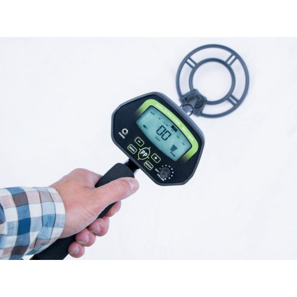 Fémdetektor, Cobra Tector CT-1037, 105-120 cm, 25 cm vízálló keresőfej, LCD kijelző, hangjelzés, 4 beállítás, elemes (2 db 9V)