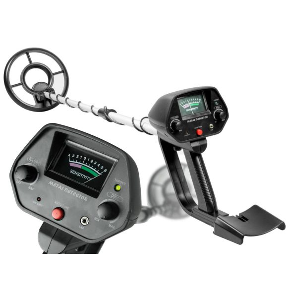 Fémdetektor, Cobra Tector CT-1062, 4-5 cm, 19 cm vízálló keresőfej, analóg kijelző, hangjelzés, 1 beállítás, elemes (1 db 9V)