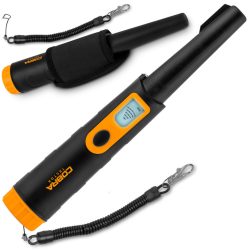   Fémdetektor, Cobra Tector CT-1070, 24,2 × 3,7 cm, IPX8 vízálló, 3 riasztási mód, beépített LED lámpa, 360° érzékelés, automatikus hangolás, elemes (1 db 9V)