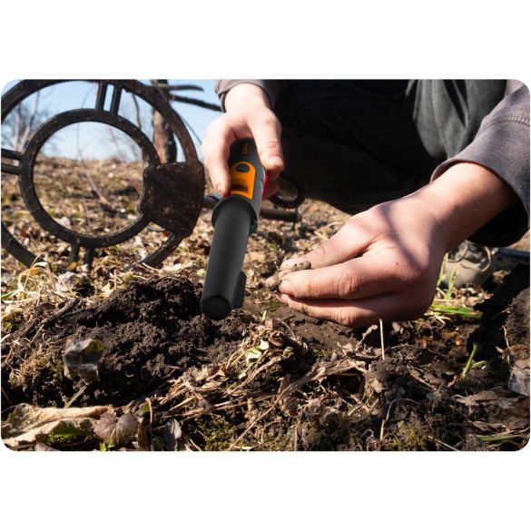 Fémdetektor, Cobra Tector CT-1070, 24,2 × 3,7 cm, IPX8 vízálló, 3 riasztási mód, beépített LED lámpa, 360° érzékelés, automatikus hangolás, elemes (1 db 9V)