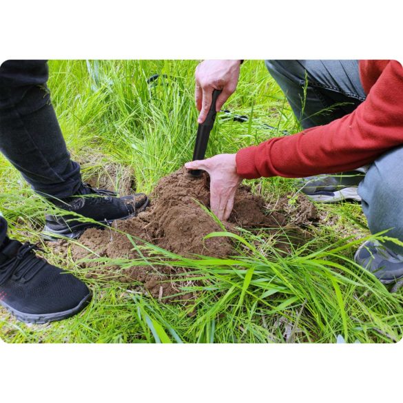 Fémdetektor, Cobra Tector CT-1077, fekete, 24,2 x 3,7 cm, IPX8 vízálló, 3 riasztási mód, beépített LED lámpa, 360° érzékelés, automatikus hangolás, elemes (1 db 9V)