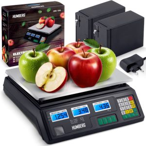 Elektronikus bolti mérleg, Humberg MH-190, fekete, 2 g pontosság, teherbírás: 40 kg, 7 egységár rögzítése