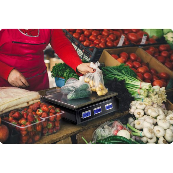 Elektronikus bolti mérleg, Humberg MH-190, fekete, 2 g pontosság, teherbírás: 40 kg, 7 egységár rögzítése