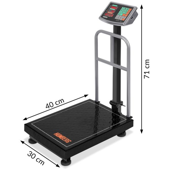 Elektronikus ipari mérleg, Humberg MH-191, fekete, 50 g pontosság, teherbírás: 150 kg