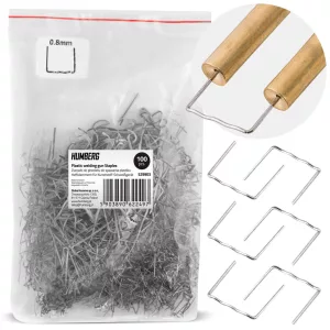 Műanyaghegesztő kapocs, Humberg, C típus, 100 db, hullámszélesség: 8 mm, univerzális, rozsdaálló fém