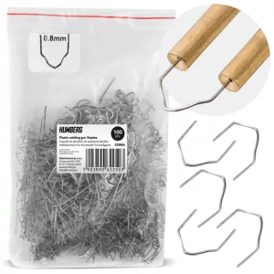 Műanyaghegesztő kapocs, Humberg, D típus, 100 db, hullámszélesség: 8 mm, univerzális, rozsdaálló fém