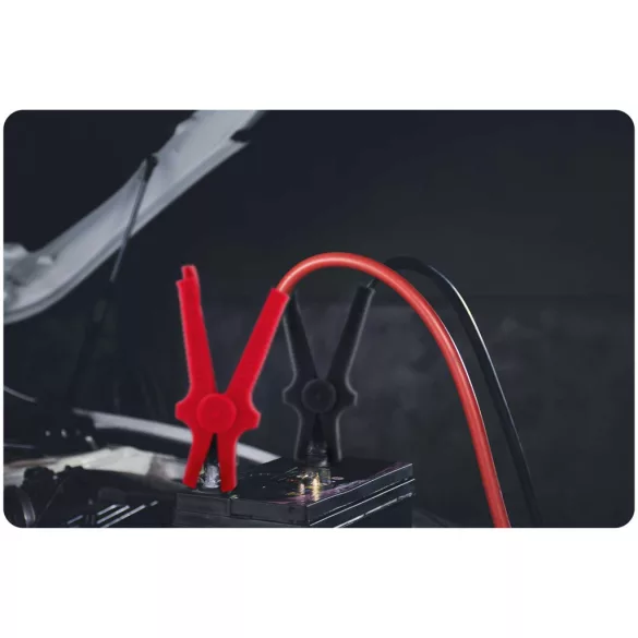 Indítókábel, Humberg HM-361, 450 cm, 1200 A indítóáram, 35 mm2 keresztmetszet, rézbevonatú vezeték, autóhoz, erőgépekhez