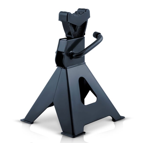 Autóemelő bak, Humberg HM-384, kék, 2 db, 3000 kg teherbírás, 26–40 cm emelési tartomány, 20 cm hossz, acél, racsnis, gumipárnás