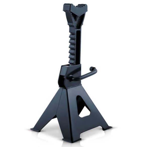 Autóemelő bak, Humberg HM-384, kék, 2 db, 3000 kg teherbírás, 26–40 cm emelési tartomány, 20 cm hossz, acél, racsnis, gumipárnás